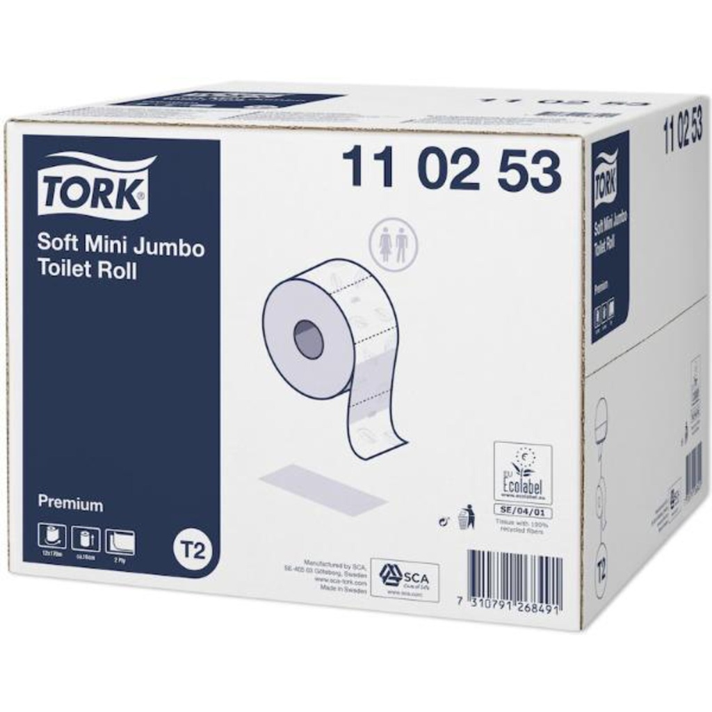 TORK PREM T.PAPER MINI JUMBO ROLL (12ROL)#110253