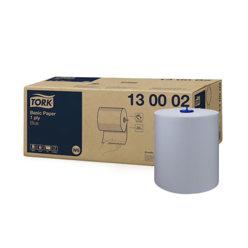 TORK BASIC PAPER BLUE 1PLY W6 (6 ROL) #130002