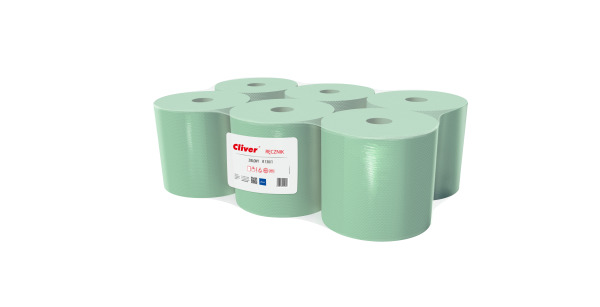 RĘCZNIK W ROLI STANDARD ZIELONY130/1 (6ROL)#5982