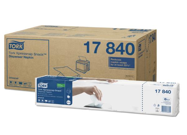 TORK XPN SNACK DISPNAP WHITE (9000/8) #17840