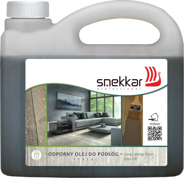 SNEKKAR ODPORNY OLEJ DO PODŁ.SZARY 2,5L#2310312